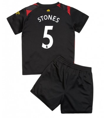 Manchester City John Stones #5 Bortedraktsett Barn 2022-23 Kortermet (+ Korte bukser)